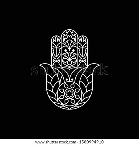 hamsa hand vector tatto graphic premium