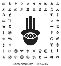 Hamsa icon illustration isolated vector sign symbol