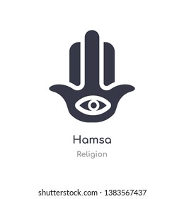 hamsa icon. isolated hamsa icon vector illustration from religion collection. editable sing symbol can be use for web site and mobile app