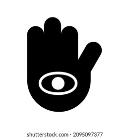 hamsa icon or logo isolated sign symbol vector illustration - high quality black style vector icons
