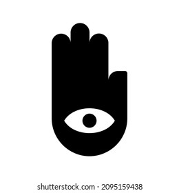 hamsa icon or logo isolated sign symbol vector illustration - high quality black style vector icons
