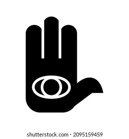 hamsa icon or logo isolated sign symbol vector illustration - high quality black style vector icons
