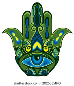 Hamsa icon . Religion symbol  vector illustration.