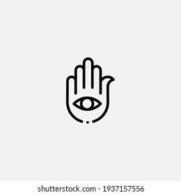 Hamsa icon sign vector,Symbol, logo illustration for web and mobile