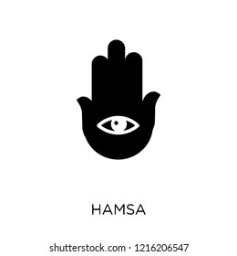 Hamsa icon. Hamsa symbol design from Religion collection. Simple element vector illustration on white background.