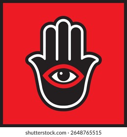Hamsa icon symbolic vector illustration