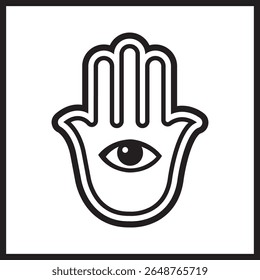 Hamsa icon symbolic vector illustration
