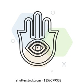 Hamsa icon vector can be used as png, Hamsa