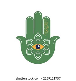 hamsa islamic amulet icon isolated