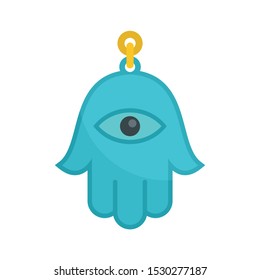 Icono del colgante de Hamsa. Icono de vector colgante de hamsa para diseño web
