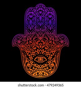 Hamsa  symbol vector illustration