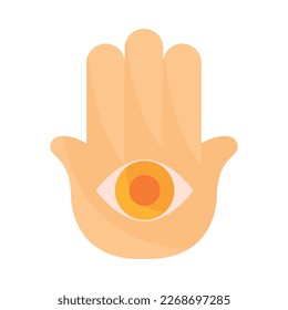 hamsa talisman icon isolated design