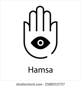 Hamsa vector icon stock illustration