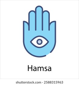 Hamsa vector icon stock illustration