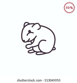 Hamste icon Flat.