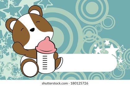 hamster baby cartoon background in vector format