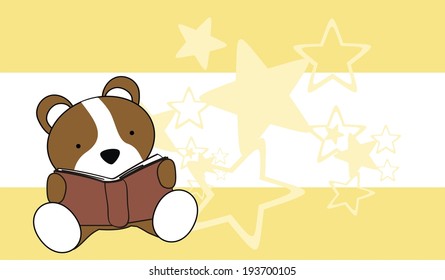 hamster baby cartoon reading wallpaper in vector format very easy to edit