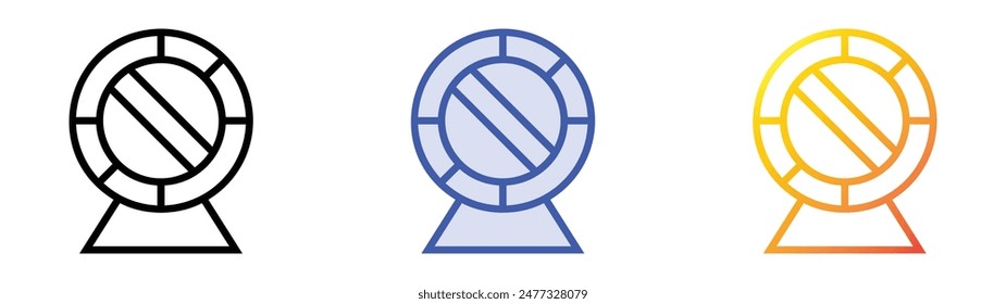 hamster ball icon. Linear, Blue Fill and Gradient Style Design Isolated On White Background
