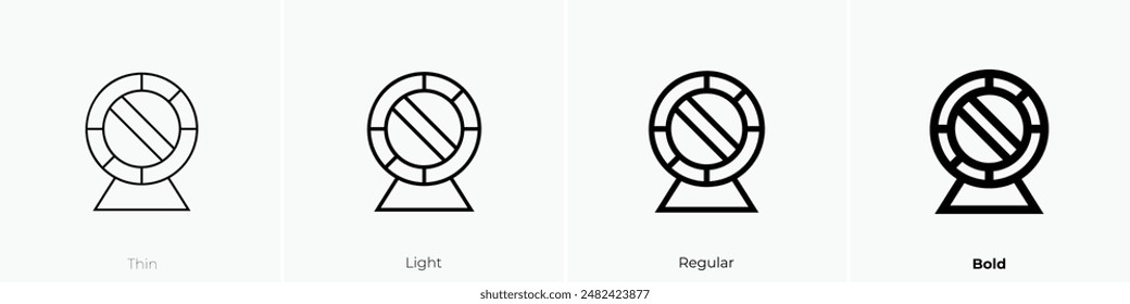hamster ball icon. Thin, Light Regular And Bold style design isolated on white background