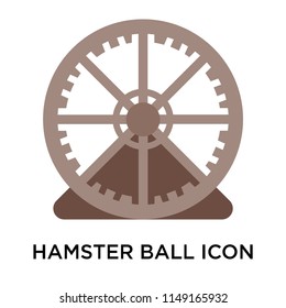 Hamster ball icon vector isolated on white background for your web and mobile app design, Hamster ball logo concept