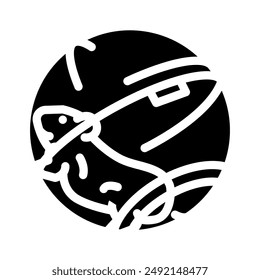 hamster in ball pet glyph icon vector. hamster in ball pet sign. isolated symbol illustration
