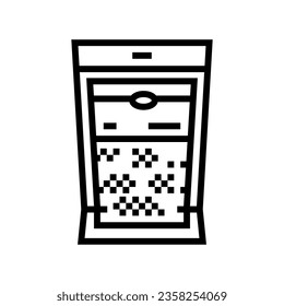hamster bedding pet line icon vector. hamster bedding pet sign. isolated contour symbol black illustration
