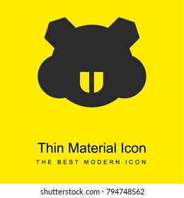 Hamster bright yellow material minimal icon or logo design