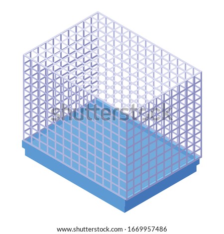 Hamster cage icon. Isometric of hamster cage vector icon for web design isolated on white background
