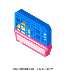 hamster cage pet isometric icon vector. hamster cage pet sign. isolated symbol illustration