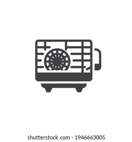 Hamster cage vector icon. filled flat sign for mobile concept and web design. Pet cage with hamster wheel glyph icon. Symbol, logo illustration. Vector graphics