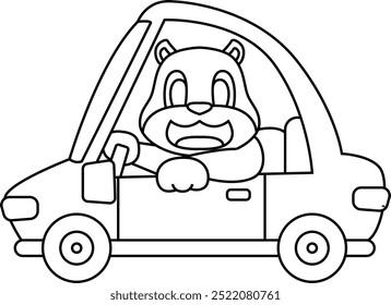 Hamster Car Animal Vetor Ilustração de Arte Gráfica