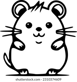 Ilustración vectorial de la caricatura de Hamster