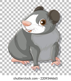 Hamster in cartoon style illustration