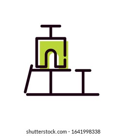 hamster castle pet toy accessory icon vector illustration design