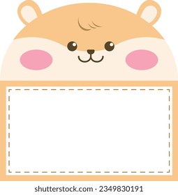 Hamster character name tag design
