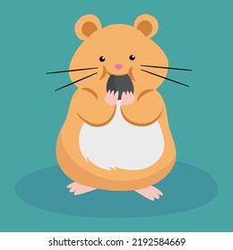 hamster chewing on a seed