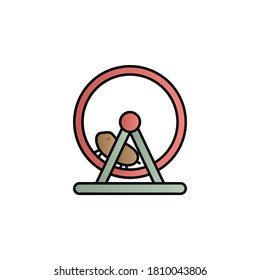Hamster color gradient vector icon