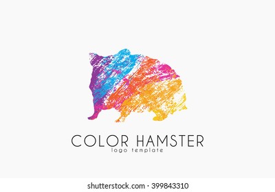 Hamster. Color hamster logo. Creative logo design