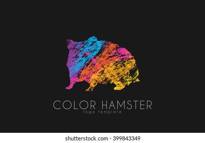 Hamster. Color hamster logo. Creative logo design