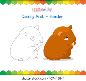 Hamster coloring book educational game