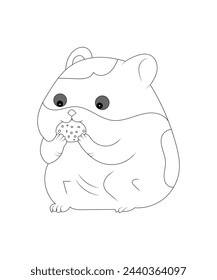 Hamster coloring page for kids 