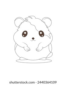 Hamster coloring page for kids 