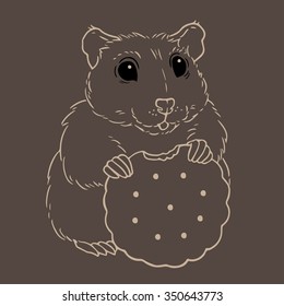 Hamster with cookies