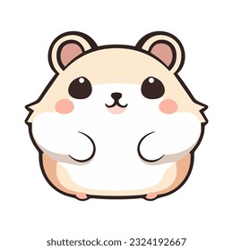 hamster cute little animal vector illustration