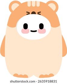 Hamster pequeno vetor marrom bonito
