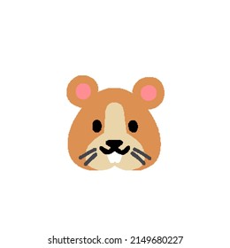 Hamster design in pixel art form, semi pixel hamster vector illustration.