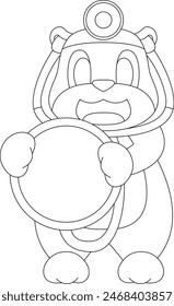 Hamster Doctor Stethoscope Animal Vector Graphic Art Illustration