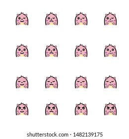 hamster emoticon or smile icon for user interface and social media