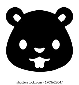 Hamster face icon isolated sign symbol vector illustration. High quality black style vector icons