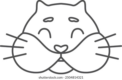 Hamster face. Pet store logo. Animal symbol